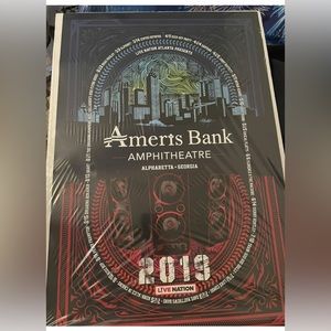 LIVE NATION ATLANTA Ameris Bank Amphitheatre 2019 Concert Poster BEAUTIFUL! RARE